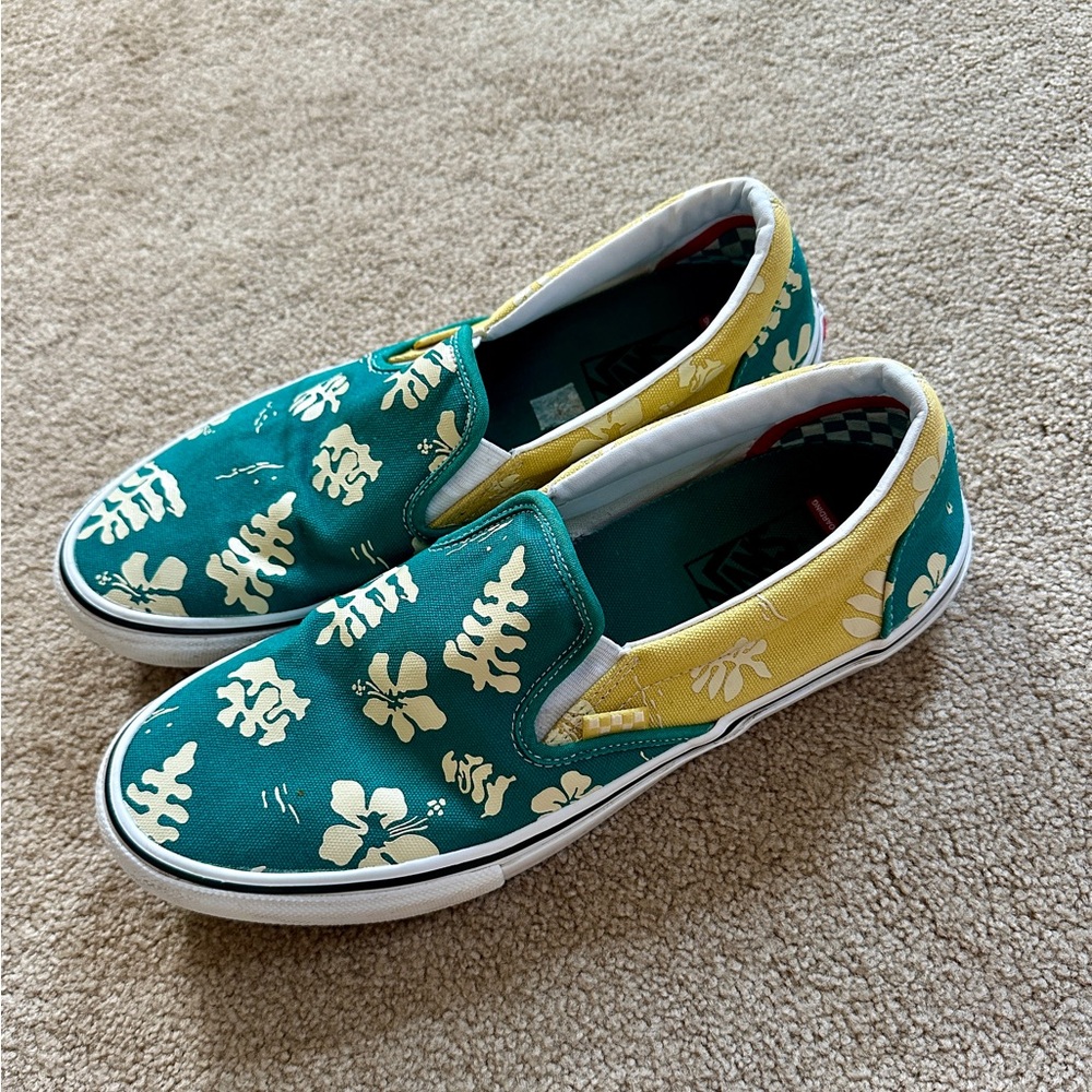 Vans Slip-On Pop Cush Skate Shoes Aloha Men's Size 12